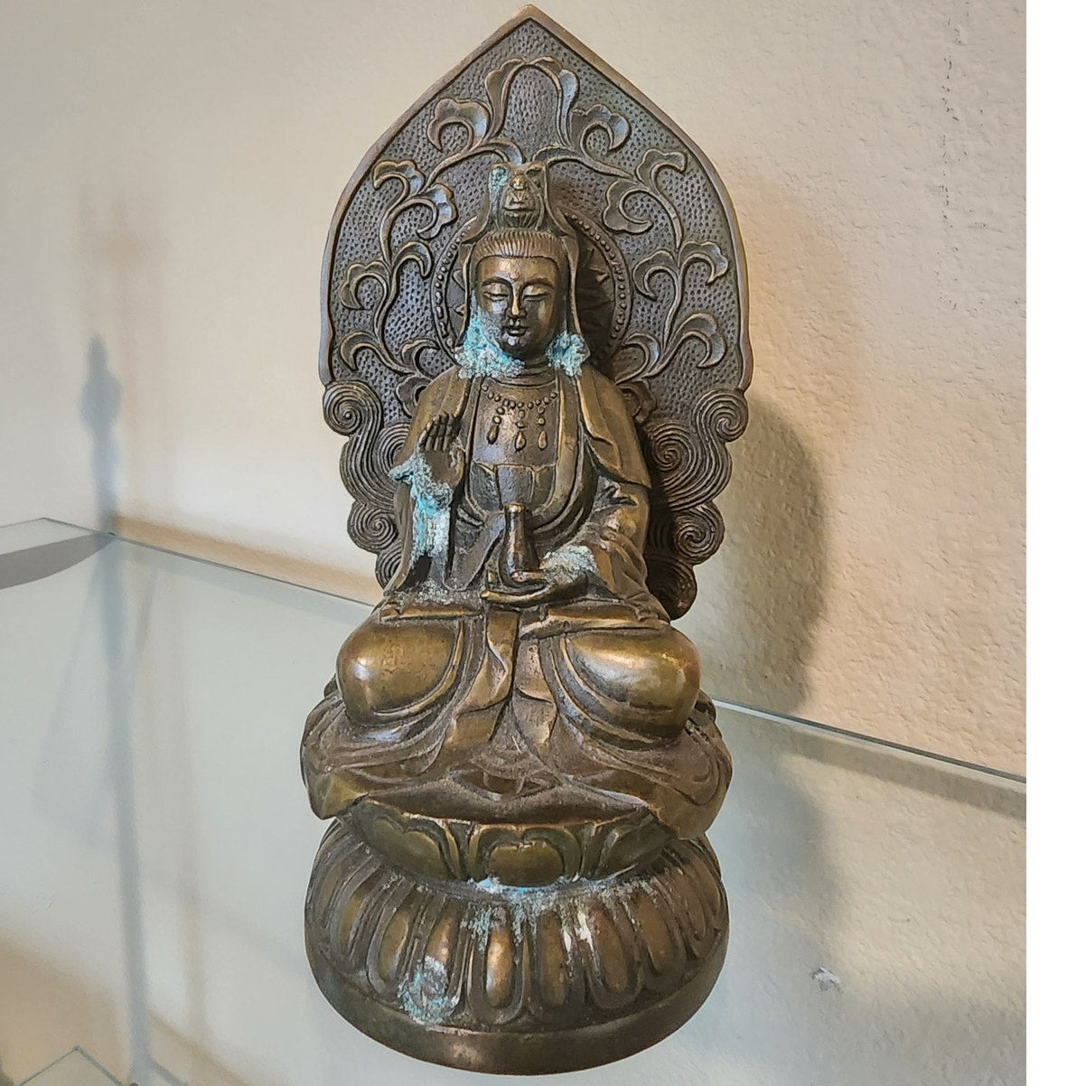 Vintage Tibetan Bronze Guanyin Boddhisattva Buddhism Statue