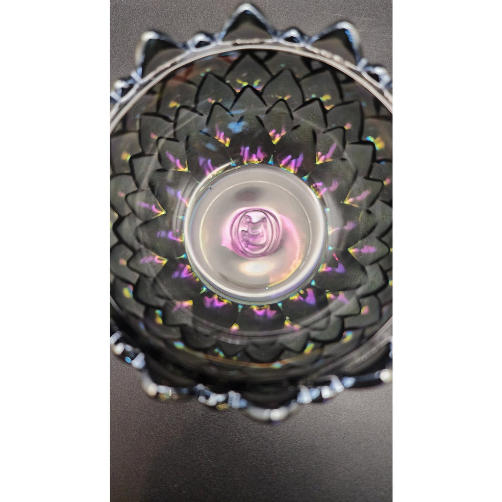 Olsen Glass Design Smoke Element Dragon Egg Fairy Lamp Carnival Iridescent Black