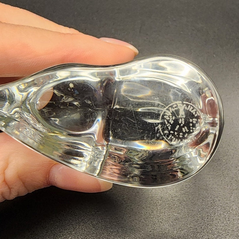 VTG Baccarat Clear Crystal Art Glass Asian Elephant Figurine / Paperweight