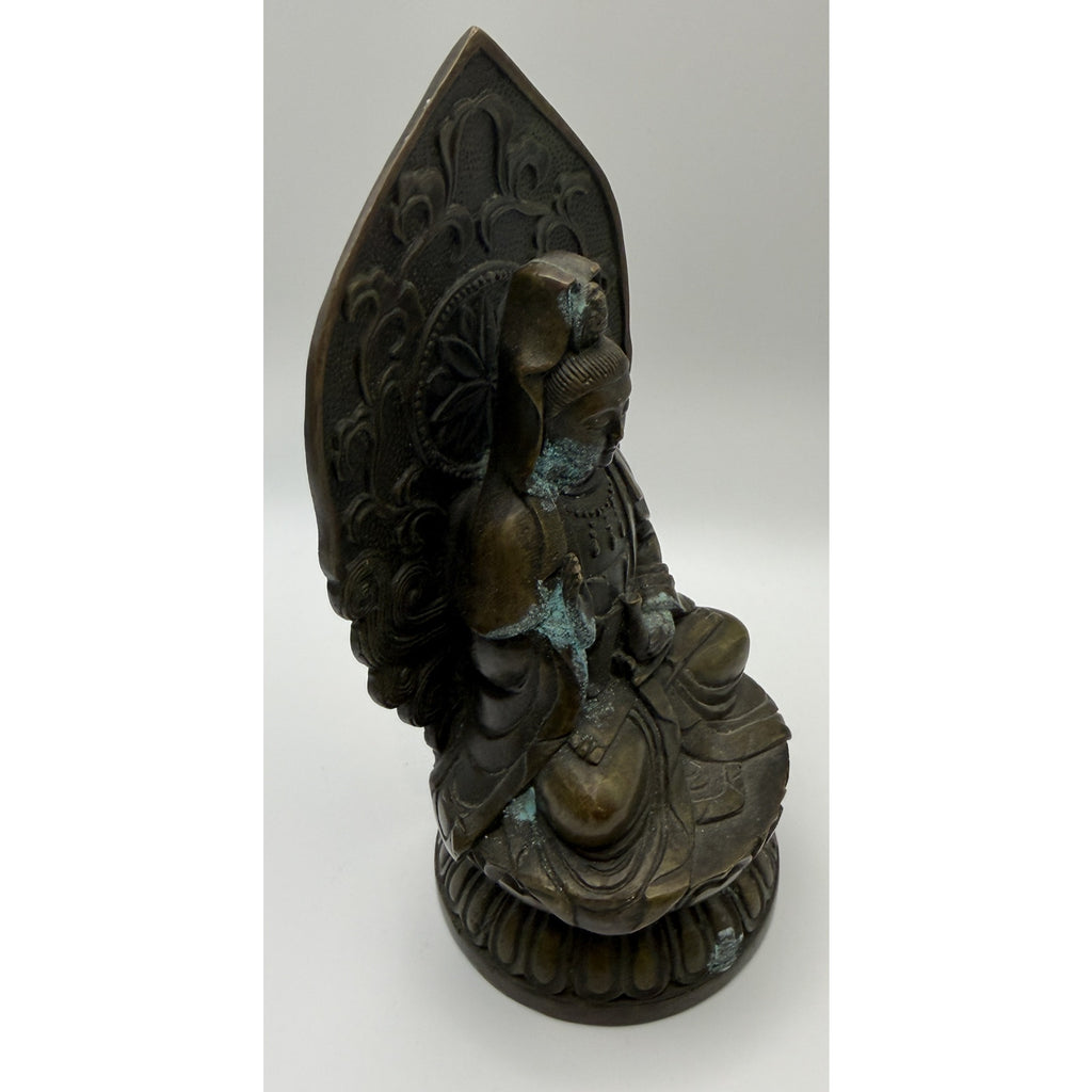 Vintage Tibetan Bronze Guanyin Boddhisattva Buddhism Statue