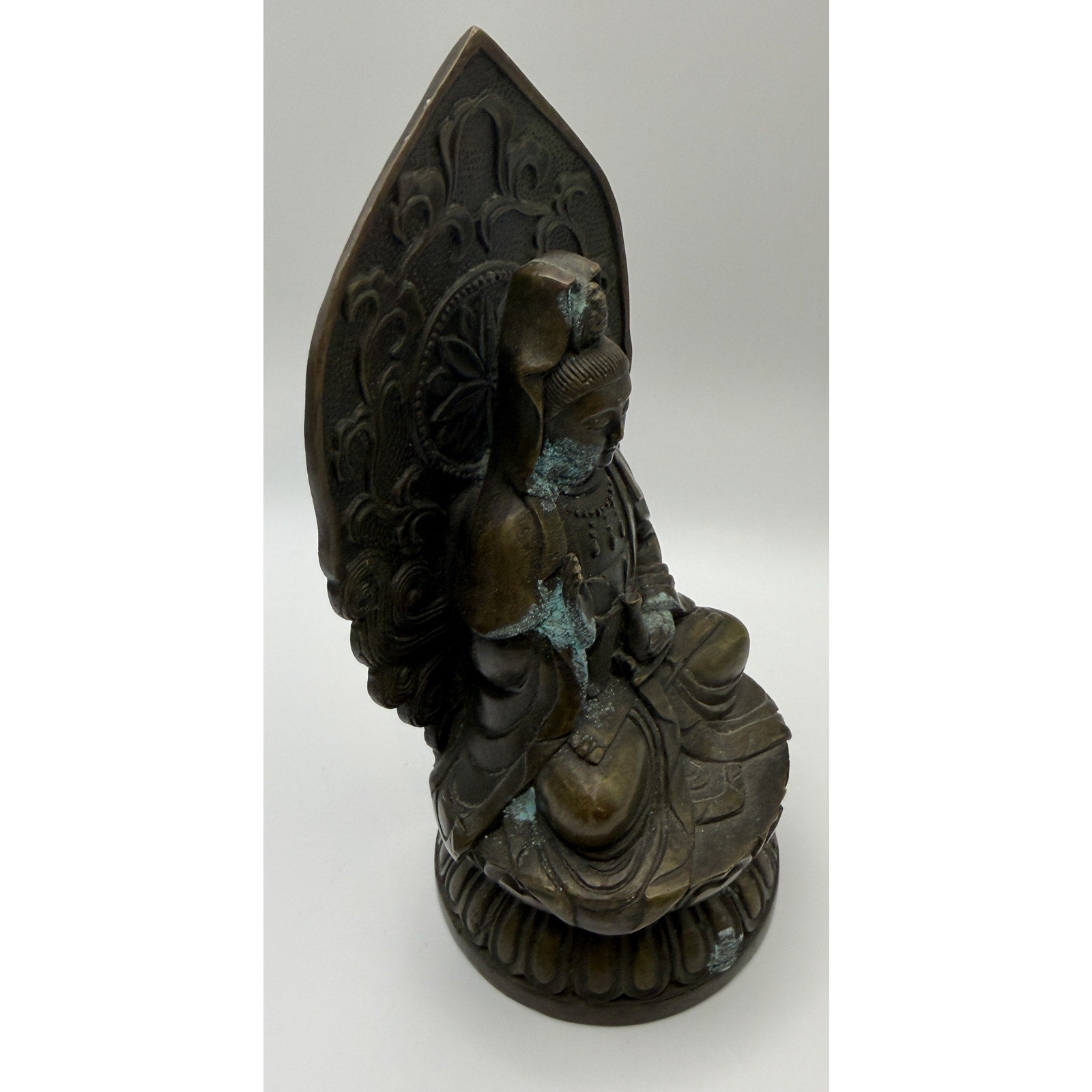 Vintage Tibetan Bronze Guanyin Boddhisattva Buddhism Statue