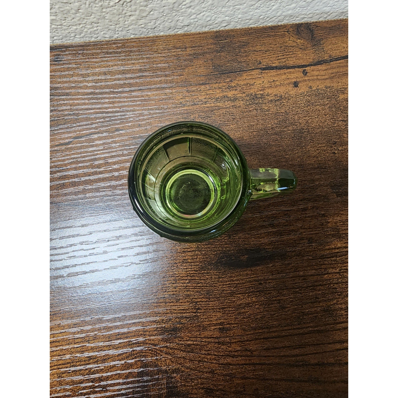 Vintage 1970s Hazel Atlas Barrel Shot Glass / Toothpick Holder Green