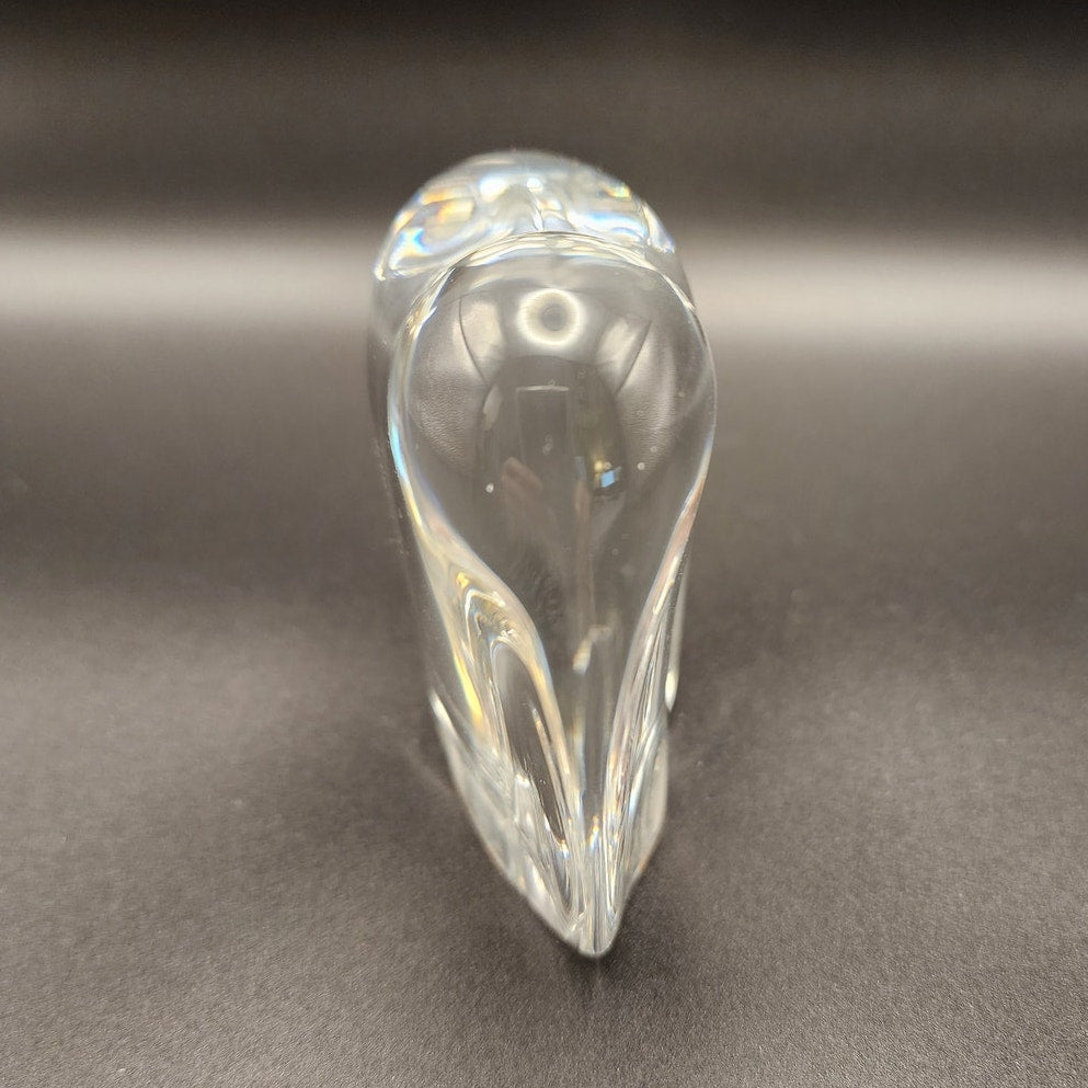 VTG Baccarat Clear Crystal Art Glass Asian Elephant Figurine / Paperweight