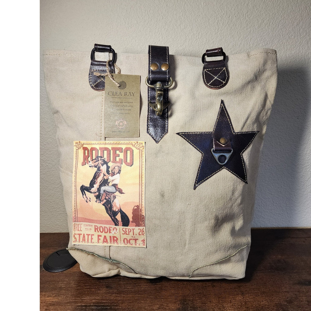 Clea Ray Rodeo State Fair Canvas Tote Bag Featuring Recycled Materials
